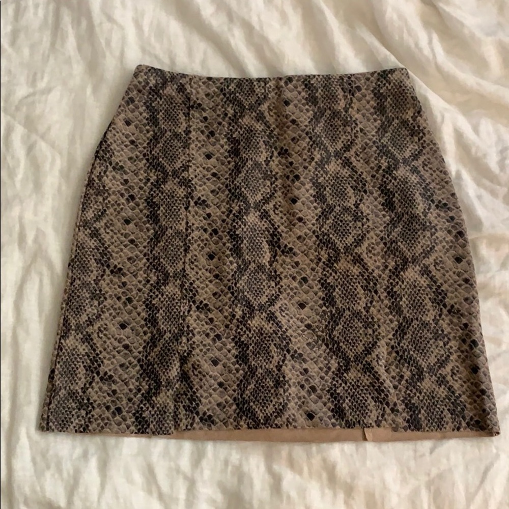 Snake print skirt